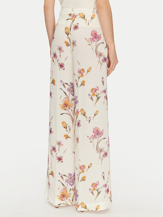 TWINSET TWINSET Palazzo nohavice 251TP2775 Écru Wide Leg