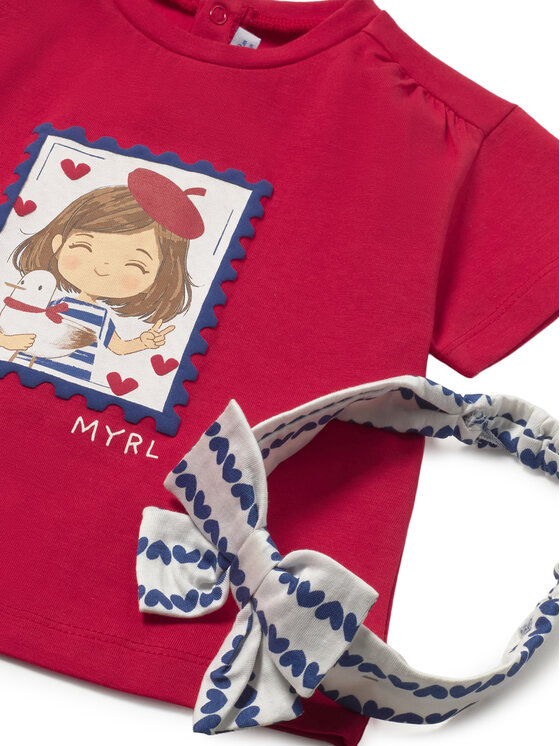 Mayoral Mayoral Majica 1081 Rdeča Regular Fit