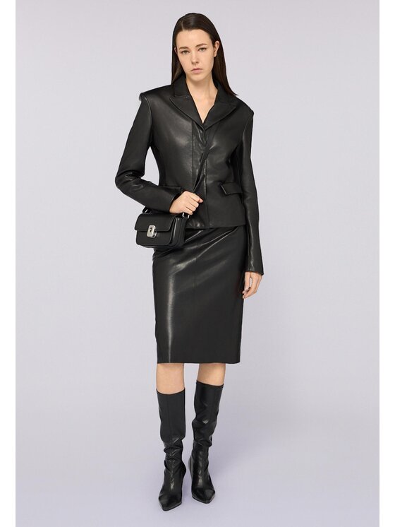 Trussardi Trussardi Gonna di pelle 1307A000647N033 Nero Regular Fit