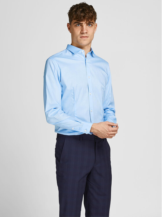 Jack&Jones Jack&Jones Marškiniai Parma 12097662 Mėlyna Super Slim Fit