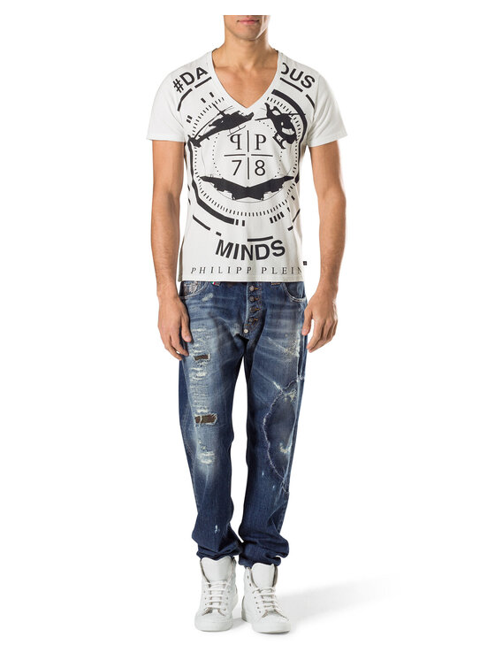 PHILIPP PLEIN PHILIPP PLEIN Džínsy 30774 Modrá Straight Fit