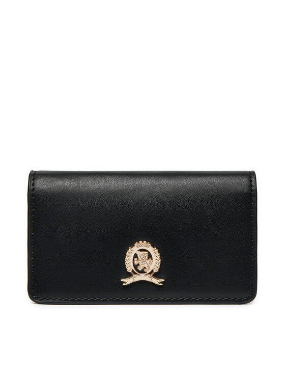 Tommy Hilfiger Tommy Hilfiger Veliki ženski novčanik Luxe Leather Med Flap AW0AW16576 Crna