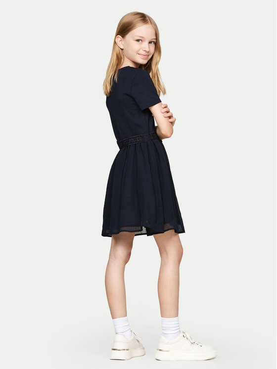 Tommy Hilfiger Tommy Hilfiger Sukienka codzienna KG0KG08197 M Granatowy Regular Fit