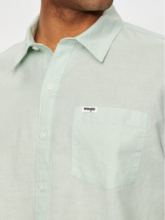Wrangler Wrangler Hemd W5D6LOX6U 112330800 Türkisfarben Relaxed Fit