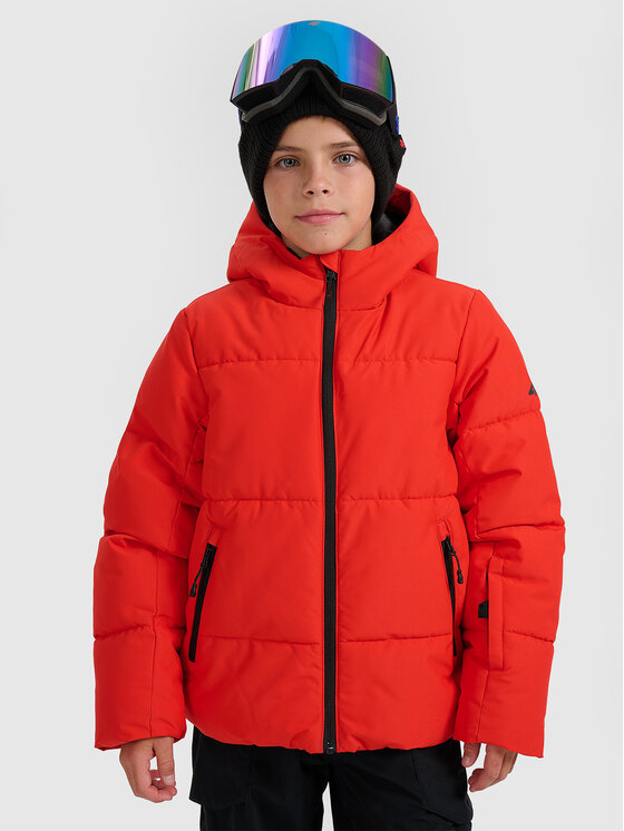 4F 4F Kurtka narciarska BASIC SKI Czerwony Regular Fit