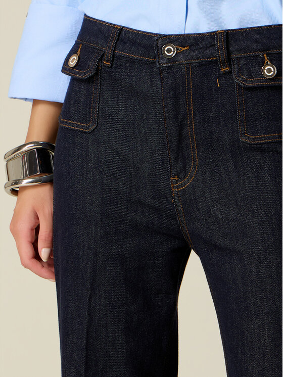 Oltre Oltre Jeans P403R009269N034 Blu Flare Fit