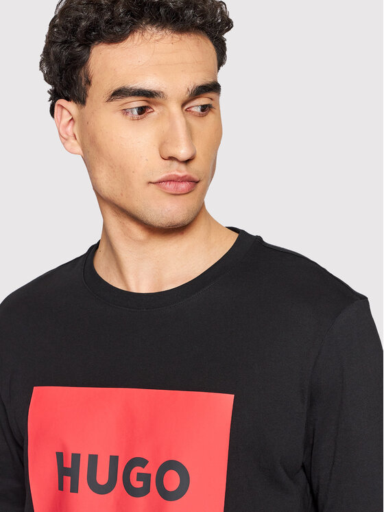 HUGO Hugo T-Shirt Dulive222 50467952 Czarny Regular Fit