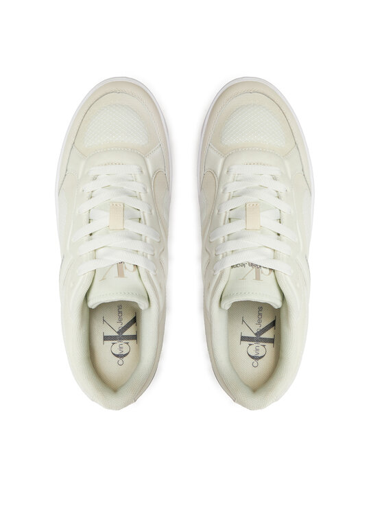 Calvin Klein Jeans Calvin Klein Jeans Laisvalaikio batai Bold Platf Low Lace Mix In Mtl YW0YW01471 Smėlio