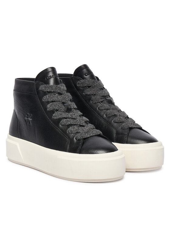 Calvin Klein Calvin Klein Αθλητικά Flatform Mid Laceup Lth Wl HW0HW03230 Μαύρο