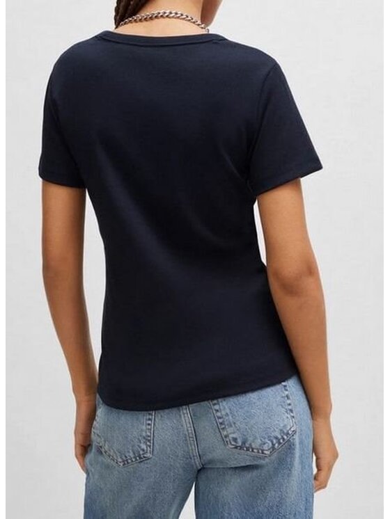 HUGO Hugo T-Shirt Deloris Tmavomodrá Regular Fit