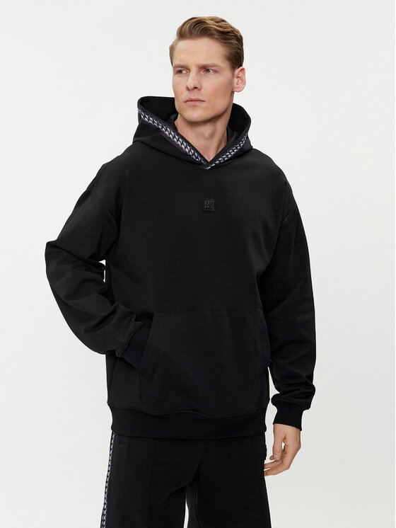 HUGO Hugo Bluză Datechi 50510105 Negru Relaxed Fit