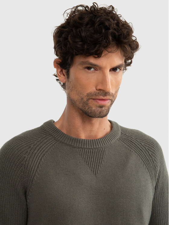 BIG STAR BIG STAR Sweter NAJN_905_160 Szary Classic Fit