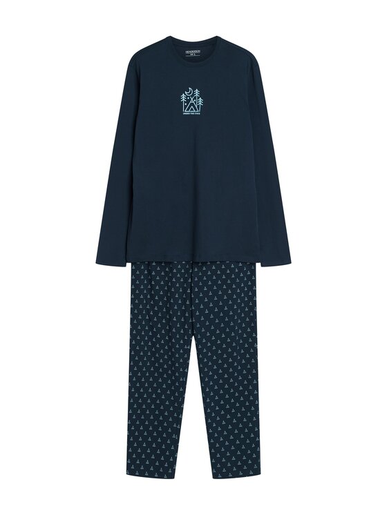 Henderson Henderson Piżama 43478 Granatowy Regular Fit