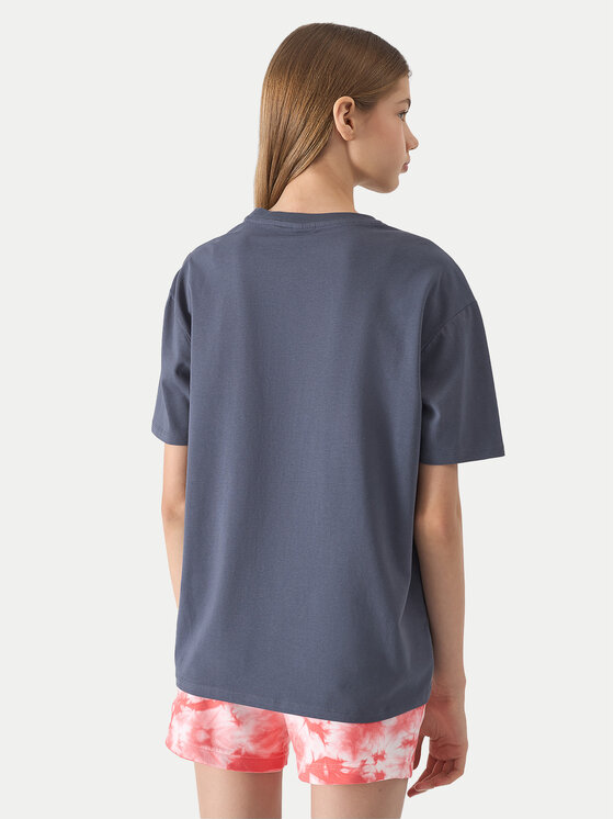 4F 4F T-shirt 4FJWSS24TTSHF1146 Siva Loose Fit