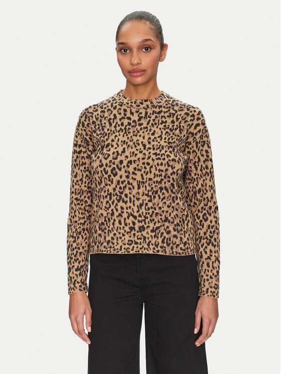 Pieces Pieces Džemper Seo 17156343 Smeđa Regular Fit
