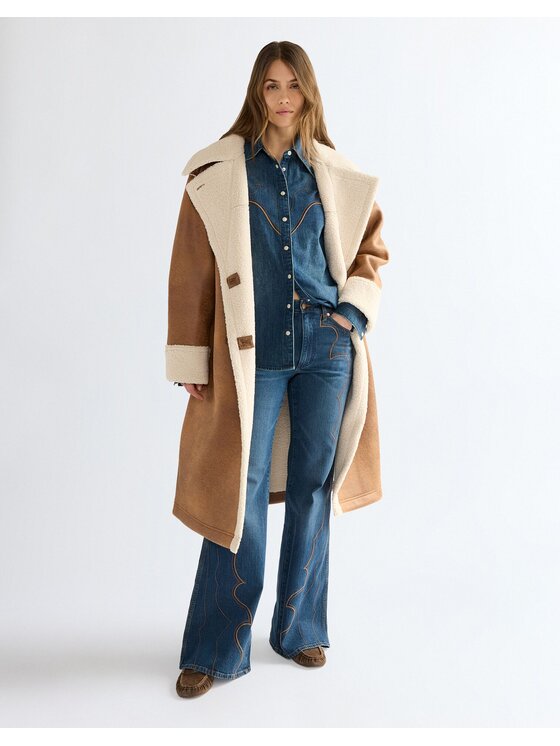 Wrangler Wrangler Kurtka przejściowa WRANGE COAT Brązowy Relaxed Fit