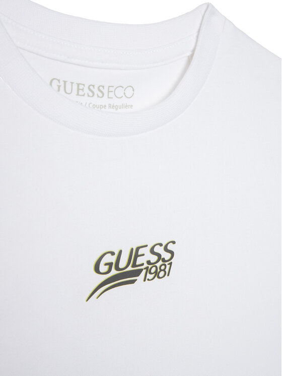Guess Guess T-Shirt L6RI10 K8HM4 Bílá Regular Fit