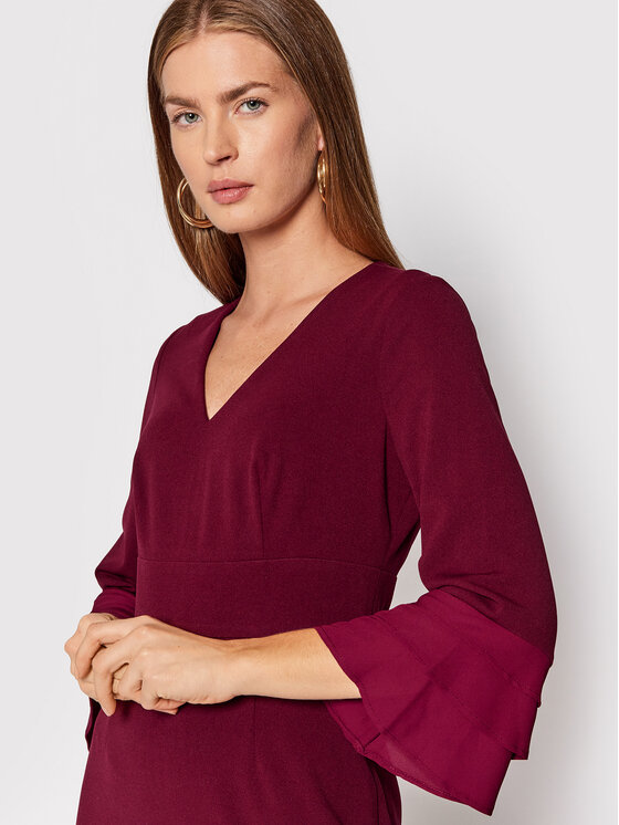 DKNY DKNY Koktejlové šaty DD1H2105 Bordová Regular Fit