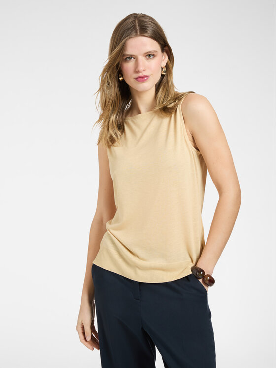 Elena Mirò Elena Mirò Top G095Z000616N012 Kremowy Regular Fit