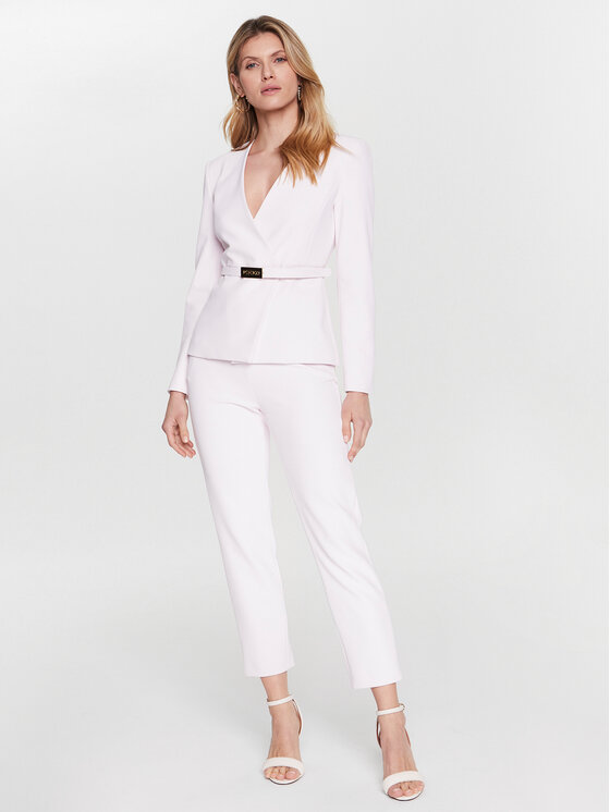 PINKO Pinko Spodnie materiałowe Parana 100137 A0HC Różowy Slim Fit
