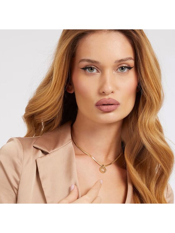 Guess Guess Naszyjnik JUBN03171JW-YG Złoty
