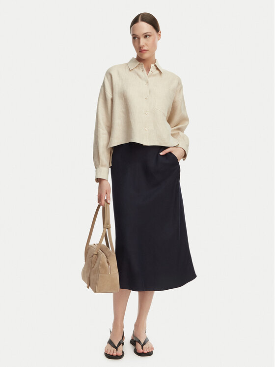 Gant Gant Spódnica midi 4400231 Granatowy Regular Fit