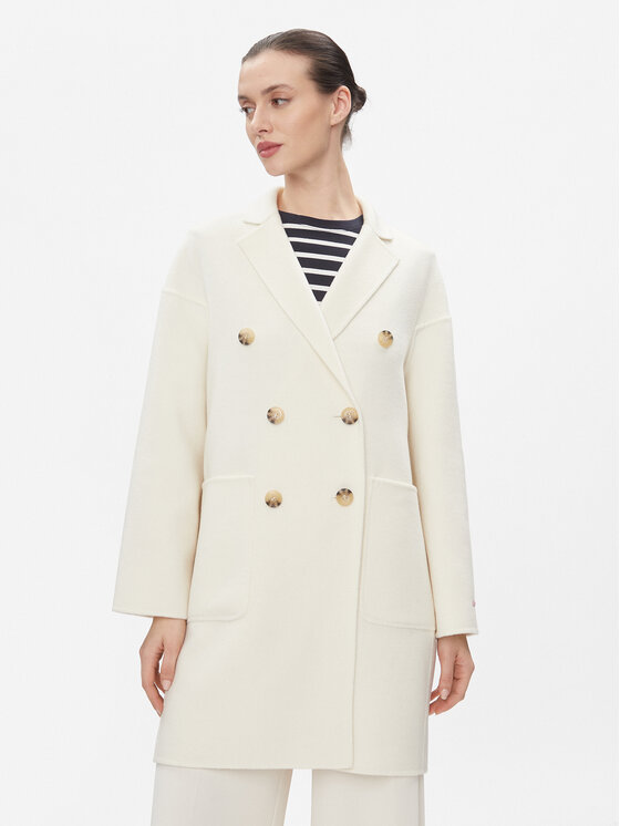 MAX&Co. MAX&Co. Вовняне пальто Riccardo Білий Regular Fit