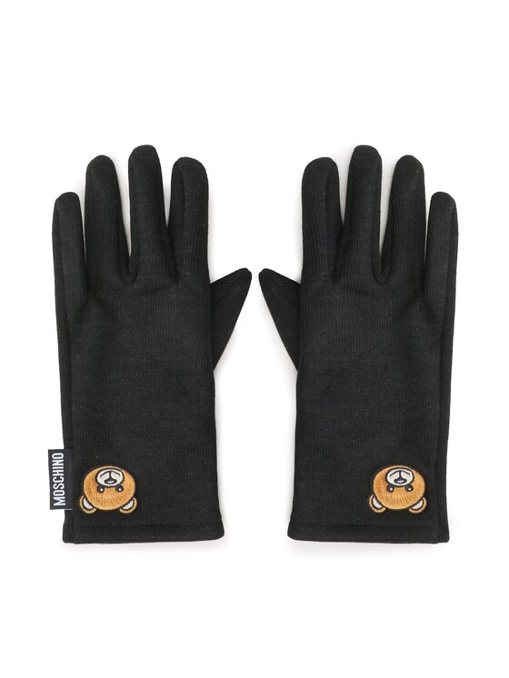 MOSCHINO Dámske rukavice 65345 M2812 Čierna