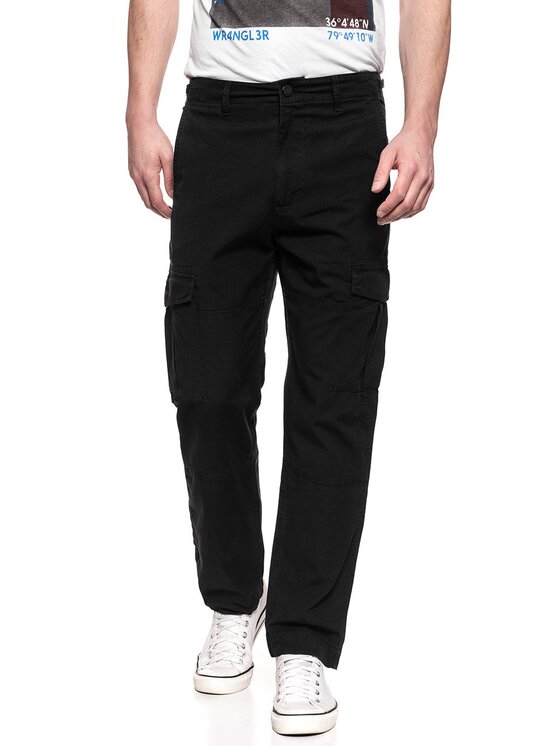 Lee Lee Pantaloni di tessuto FATIGUE PANT Nero Loose Fit