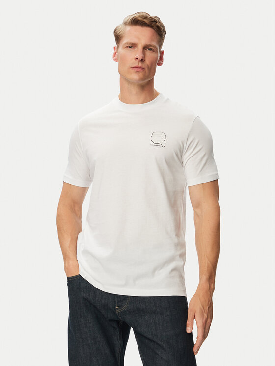 KARL LAGERFELD KARL LAGERFELD Póló 755026 563224 Fehér Regular Fit