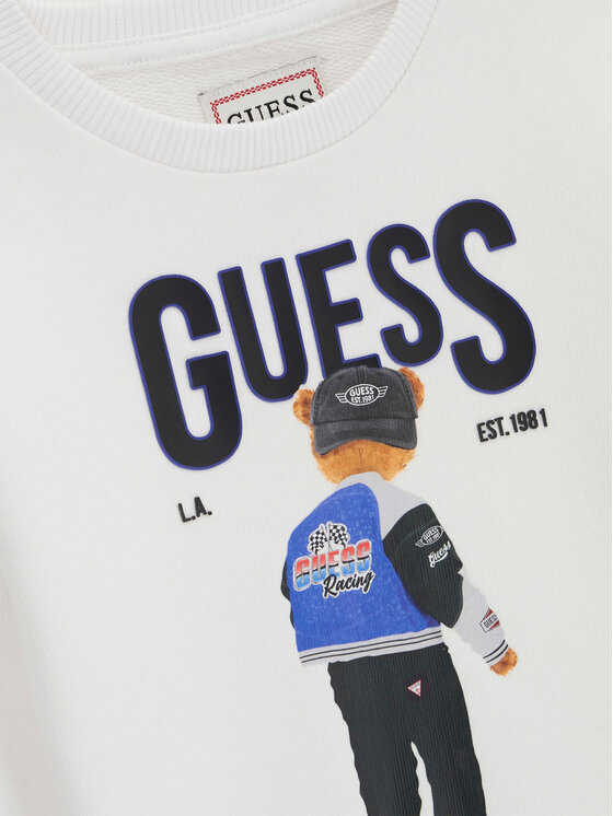 Guess Guess Bluză N6RQ03 KAD74 Alb Regular Fit