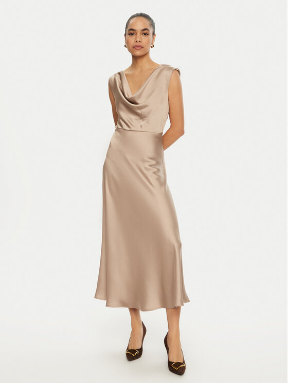 Imperial Imperial Rochie cocktail AFBAIBA Bej Slim Fit