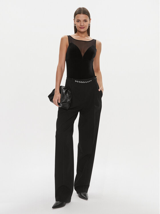ViCOLO ViCOLO Bodijs TR1036 Melns Slim Fit