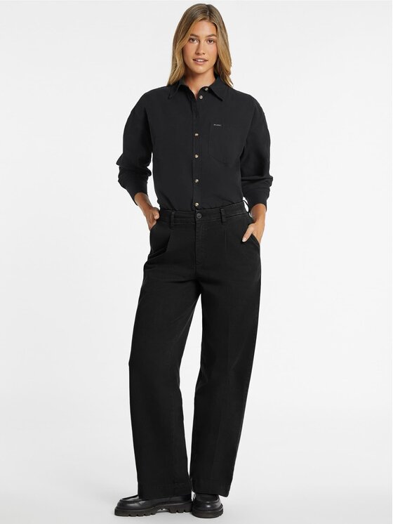 Guess Jeans Guess Jeans Kalhoty z materiálu 171703 Černá Slim Fit