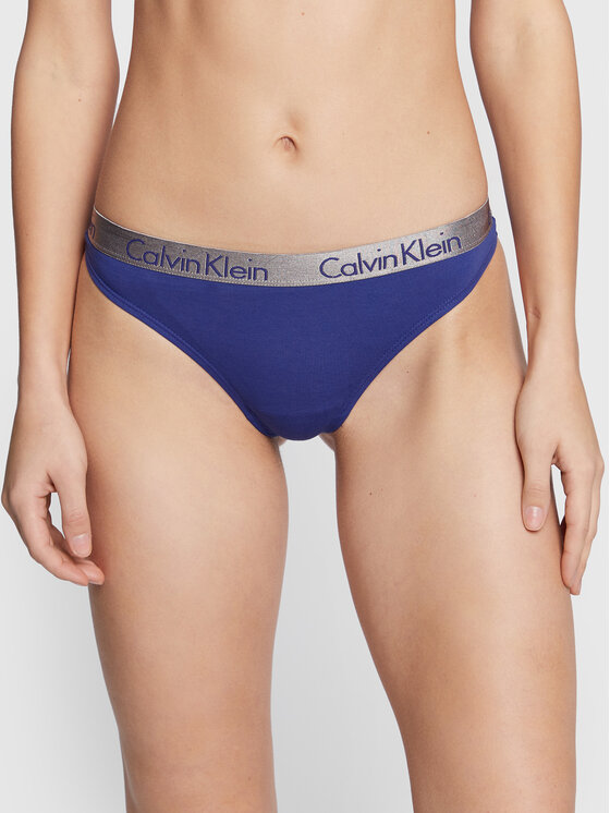 Calvin Klein Underwear Calvin Klein Underwear Stringi 000QD3539E Niebieski