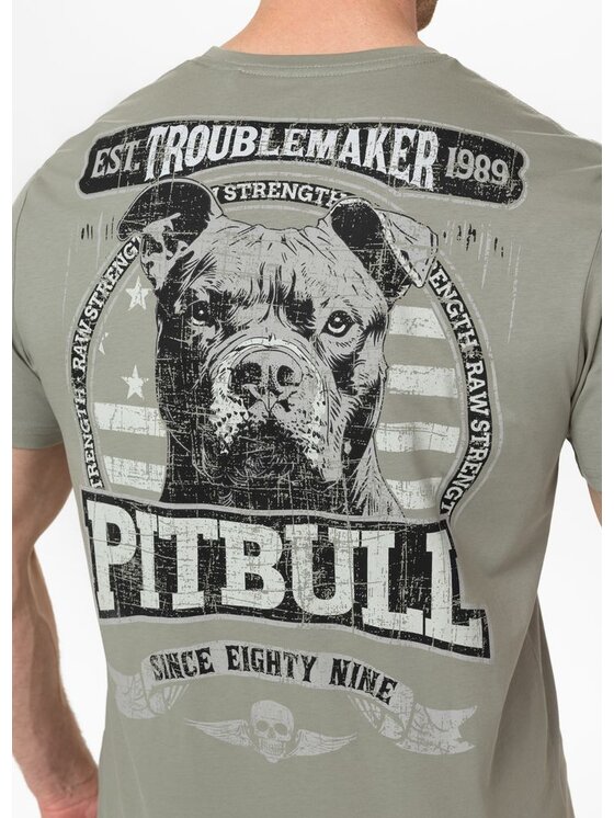 PITBULL PITBULL T-Shirt Koszulka męska TROUBLEMAKER 3XL Szary Regular Fit