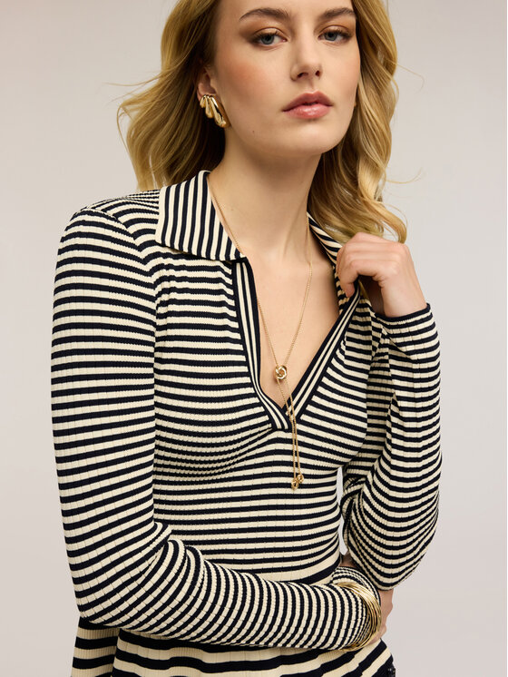 Motivi Motivi Sweter M117W003807N0S1 Kremowy Slim Fit