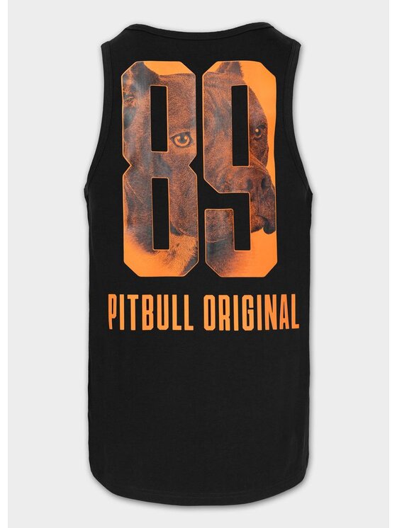 PITBULL PITBULL Tank top EIGHTY NINE DOG Czarny Regular Fit