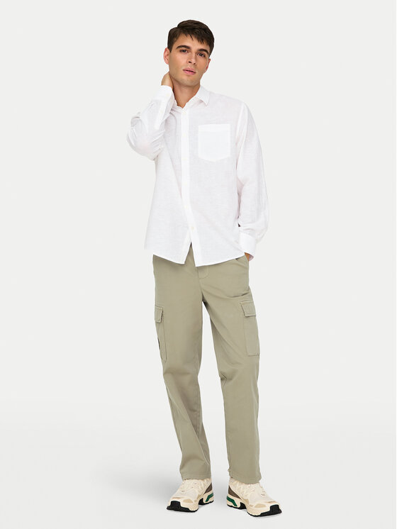 Only & Sons Only & Sons Πουκάμισο Caiden 22031804 Λευκό Regular Fit