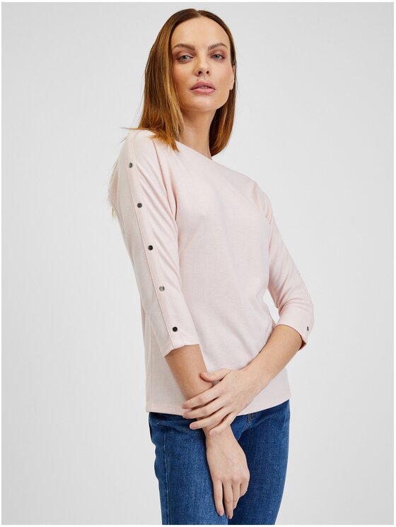 Orsay Orsay T-Shirt 105102-225000__L Różowy Regular Fit