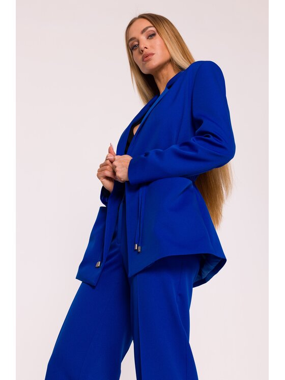 Made of Emotion Made of Emotion Marynarka M873 Niebieski Modern Slim Fit