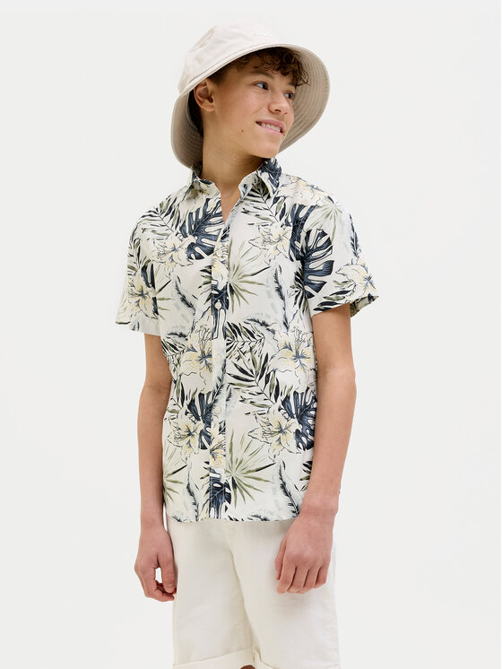 Jack & Jones Junior Jack & Jones Junior Košeľa Hawaii 12269273 Écru Regular Fit