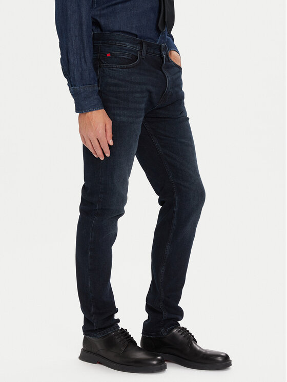 HUGO HUGO Jeans hlače 50547255 Mornarsko modra Slim Fit