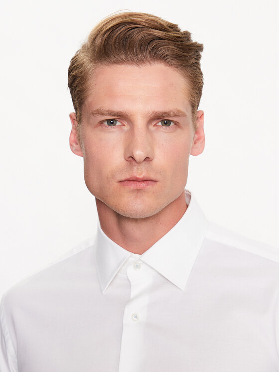 BOSS Boss Särk 50490021 Valge Regular Fit