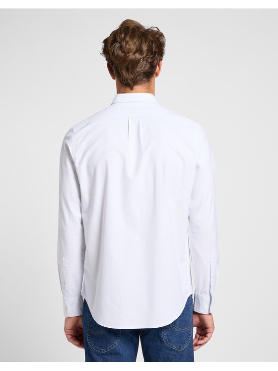 Lee Lee Koszula PATCH SHIRT 112363910 Biały Regular Fit