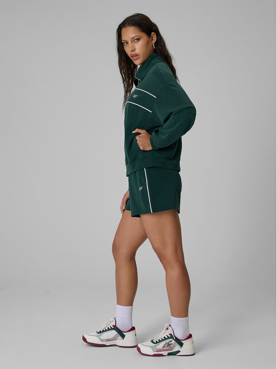 4F 4F Szorty sportowe COURT SOCIETY Zielony ciemny Regular Fit
