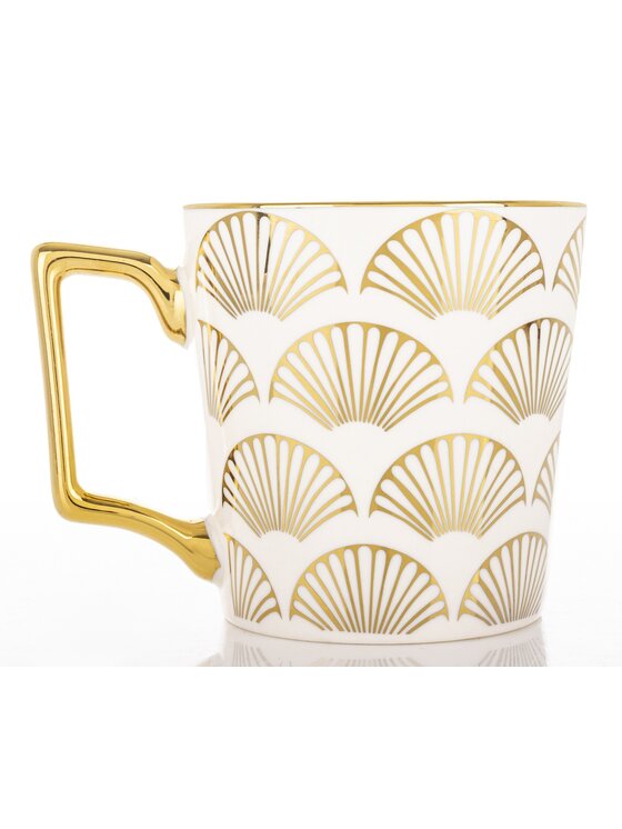 MIAhome MIAhome Kubek porcelanowy RANGO cienki wzór Biały