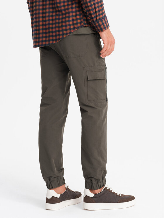 Ombre Ombre Joggery OM-PAJO-0200 Khaki Regular Fit