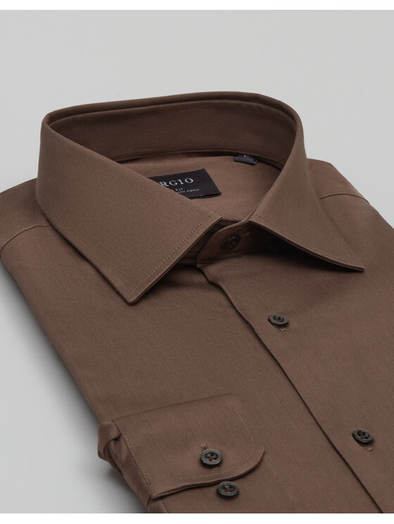 Borgio Borgio Koszula simala 00649 Szary Slim Fit