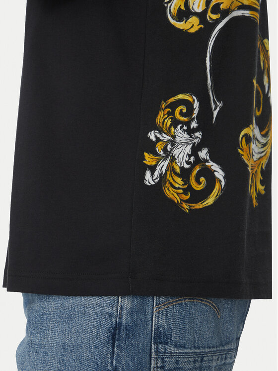 Versace Jeans Couture Versace Jeans Couture Marškinėliai 78GAH6RB Juoda Regular Fit